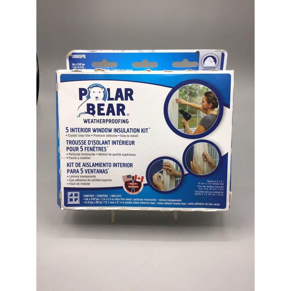 Polar Bear Weatherproofing 5 Interior Window Insulation Kit